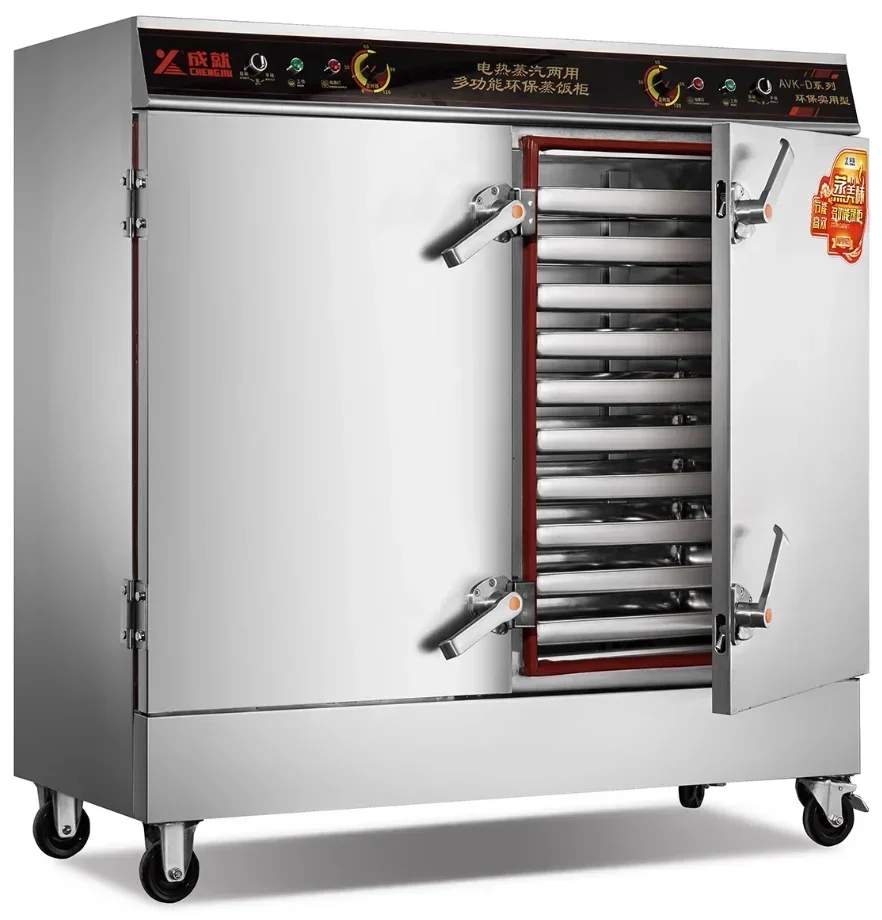 Double Doors Food Steaming Cabinet Commercial Rice Steamed Bun Steamer Cabinet Automatic Industrial Steam Heating Rice Cooker
Double Doors Food Steaming Cabinet Commercial Rice Steamed Bun Steamer Cabinet Automatic Industrial Steam Heating Rice Cooker
