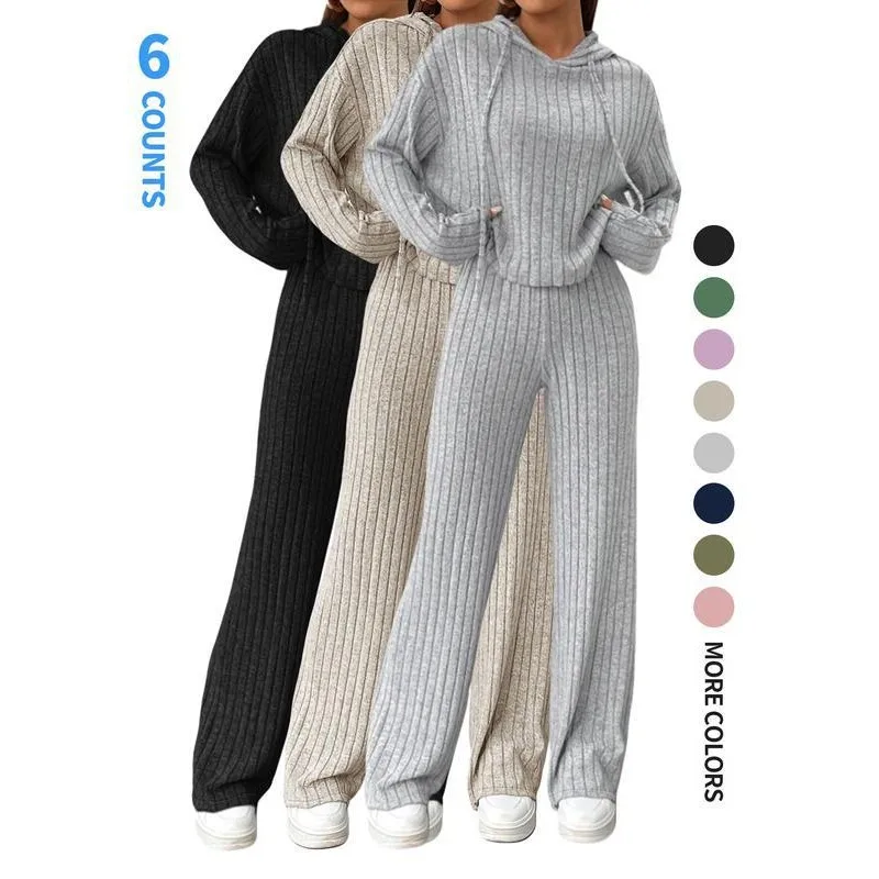 Women's Casual Knit Long Sleeve Set Hooded Sweatshirt Loose Fit Spring 2026 Fashion Casual Sportswear Ensemble
Women's Casual Knit Long Sleeve Set Hooded Sweatshirt Loose Fit Spring 2026 Fashion Casual Sportswear Ensemble