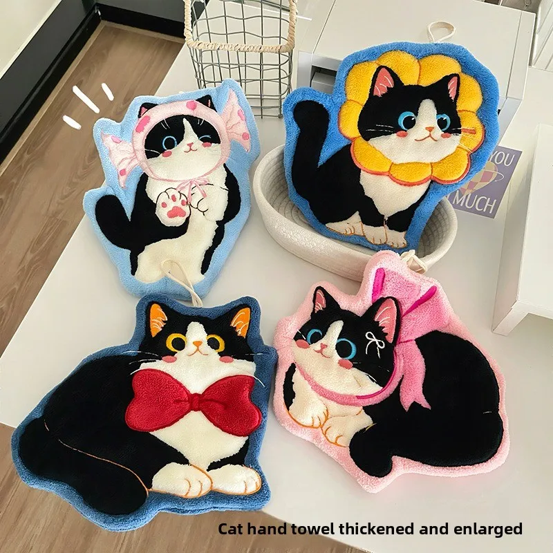 Cat Hand Towels, Bathroom Towels with Hanging Loop, Hand Towel Animals, Microfiber Coral Fleece Absorbent Hand Towel
Cat Hand Towels, Bathroom Towels with Hanging Loop, Hand Towel Animals, Microfiber Coral Fleece Absorbent Hand Towel