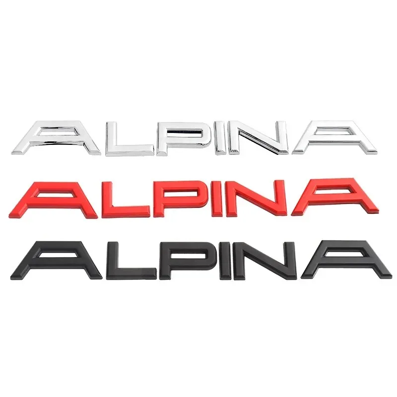 3D Metal Chrome Black Alpina Letters Rear Boot Trunk Stickers Fender Emblem Badge Decals B7 B6 D4 D5 Car Styling Accessories
3D Metal Chrome Black Alpina Letters Rear Boot Trunk Stickers Fender Emblem Badge Decals B7 B6 D4 D5 Car Styling Accessories