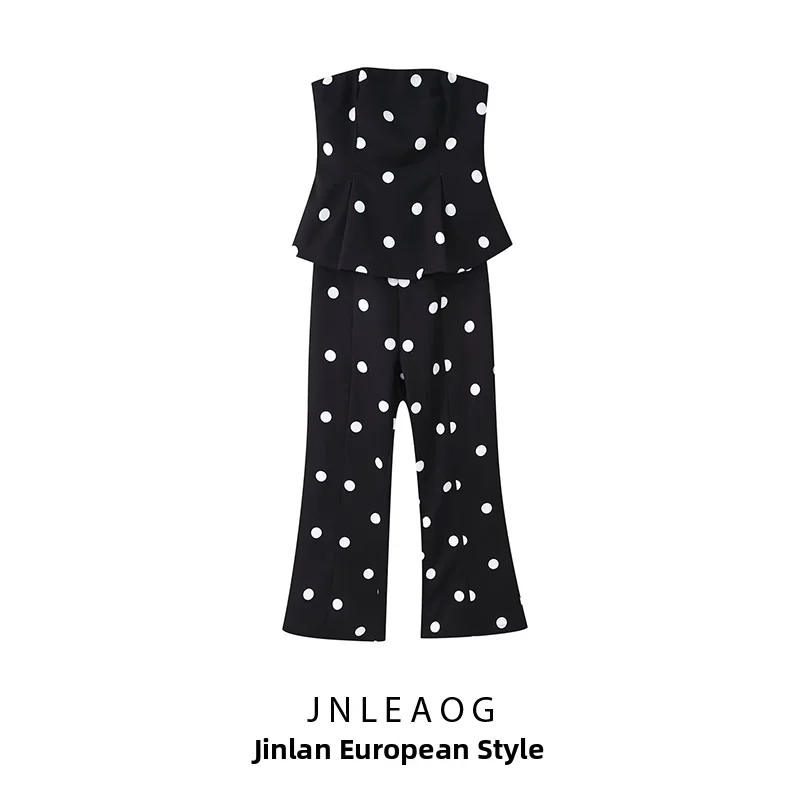 JNLEAOG Summer New Polka Dot Bridesmaid Romper Street Style High Waist Long Pants Fashionable Versatile Women's One-Piece Suit
JNLEAOG Summer New Polka Dot Bridesmaid Romper Street Style High Waist Long Pants Fashionable Versatile Women's One-Piece Suit
