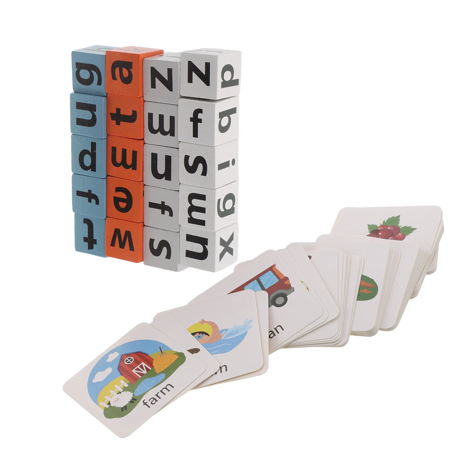 1Set Wooden Alphabet Blocks Spelling Game Montessori Early Learning Letter Matching Game Flash Cards Kids Preschool Educational
1Set Wooden Alphabet Blocks Spelling Game Montessori Early Learning Letter Matching Game Flash Cards Kids Preschool Educational