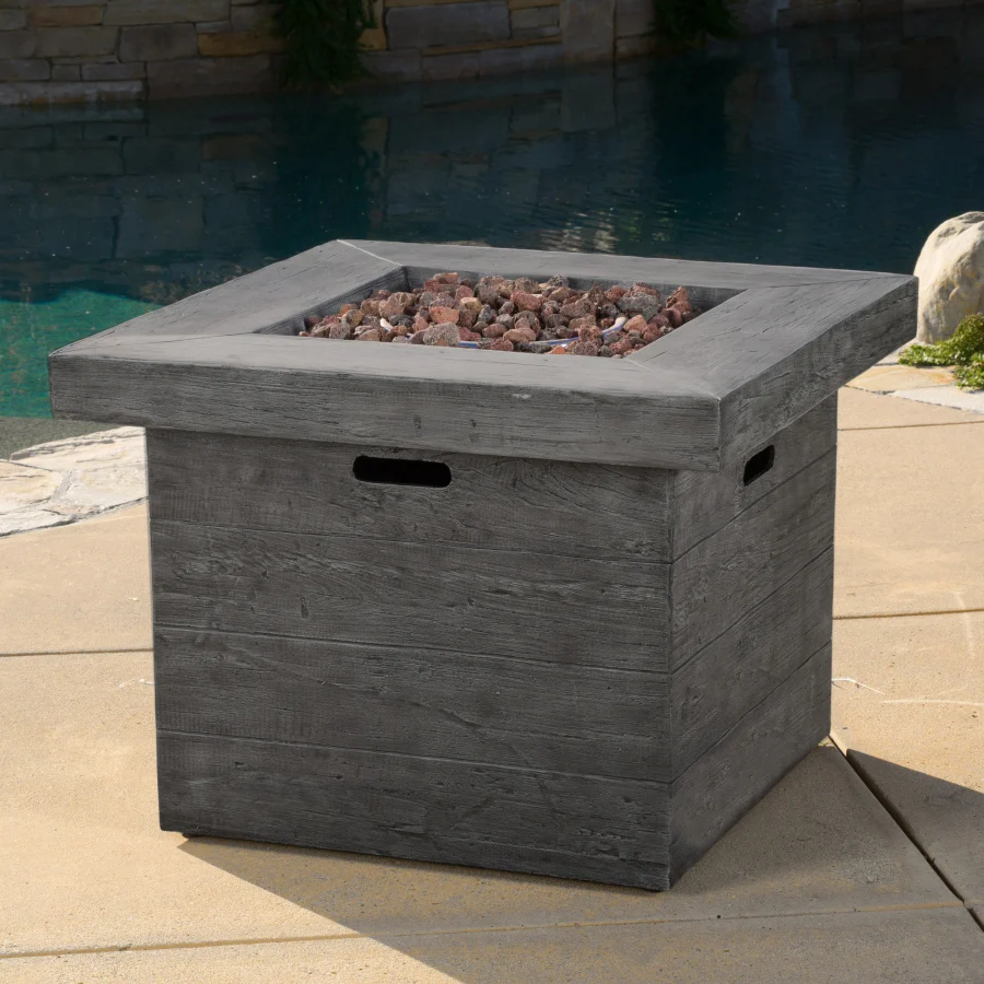 ANCHORAGE 32'' Wood Square MGO Fire Pit for Outdoor Use, Grey, 40, 000 BTU High Heat Output
ANCHORAGE 32'' Wood Square MGO Fire Pit for Outdoor Use, Grey, 40, 000 BTU High Heat Output