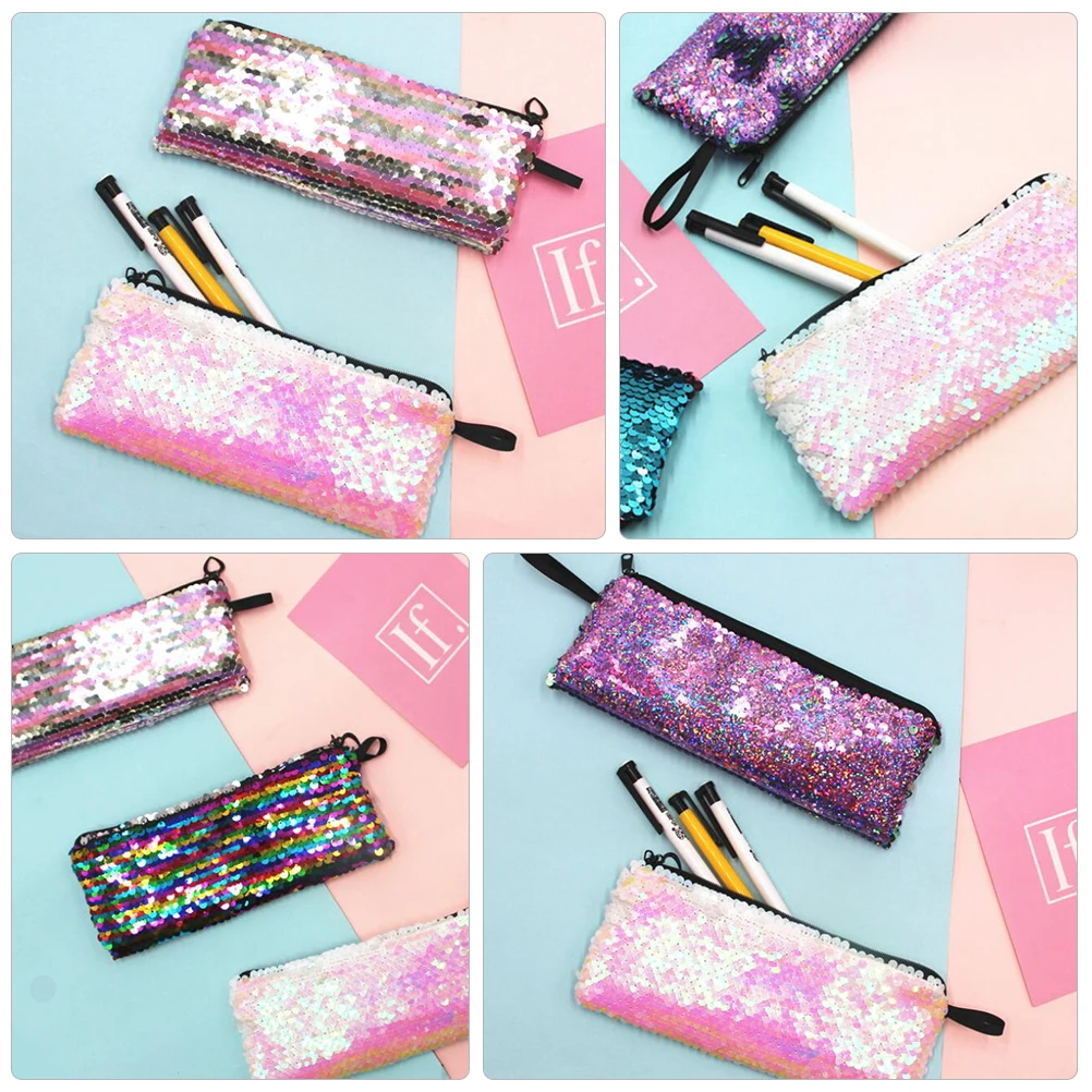 7pcs Sequin Pencil Case Glitter Mermaid Storage Bag Pen Organizer Pouch Zipper Holder Desk Student School Supplies
7pcs Sequin Pencil Case Glitter Mermaid Storage Bag Pen Organizer Pouch Zipper Holder Desk Student School Supplies