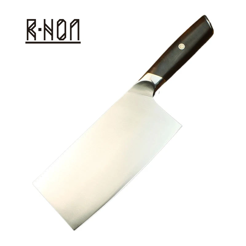 RHON 7inch High Carbon S/S9Cr18 Steel Cleaver Knife Utility Chinese Kitchen Slicing Meat Vegetable Cutting Fruit Paring Knives
RHON 7inch High Carbon S/S9Cr18 Steel Cleaver Knife Utility Chinese Kitchen Slicing Meat Vegetable Cutting Fruit Paring Knives