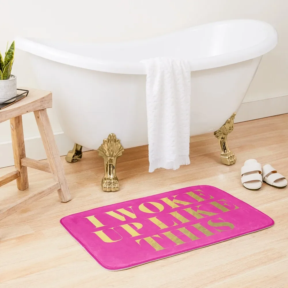 I Woke Up Like This - Hot Pink with Faux Gold Foil Bath Mat External Entrance Doormat Carpet In The Bathroom Absorbent Rug Mat
I Woke Up Like This - Hot Pink with Faux Gold Foil Bath Mat External Entrance Doormat Carpet In The Bathroom Absorbent Rug Mat