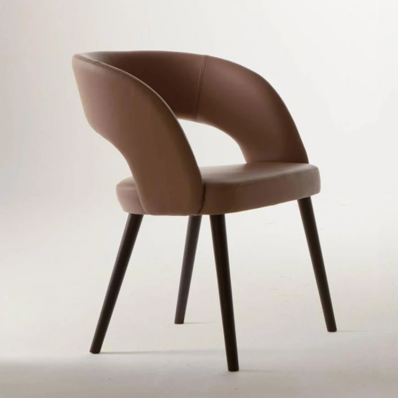 Dining household solid wood leather backrest casual makeup chair simple modern hotel negotiation chair
Dining household solid wood leather backrest casual makeup chair simple modern hotel negotiation chair