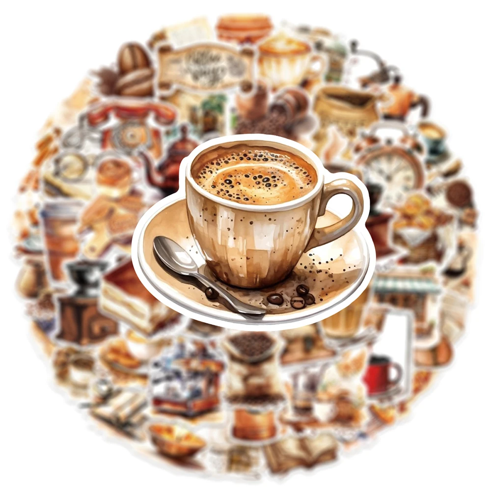 10/30/50pcs Vintage Cafe Graffiti Stickers Cartoon Coffee Cocao Decals for Suitcase Stationery Phone Cute Decoration Sticker Toy
10/30/50pcs Vintage Cafe Graffiti Stickers Cartoon Coffee Cocao Decals for Suitcase Stationery Phone Cute Decoration Sticker Toy
