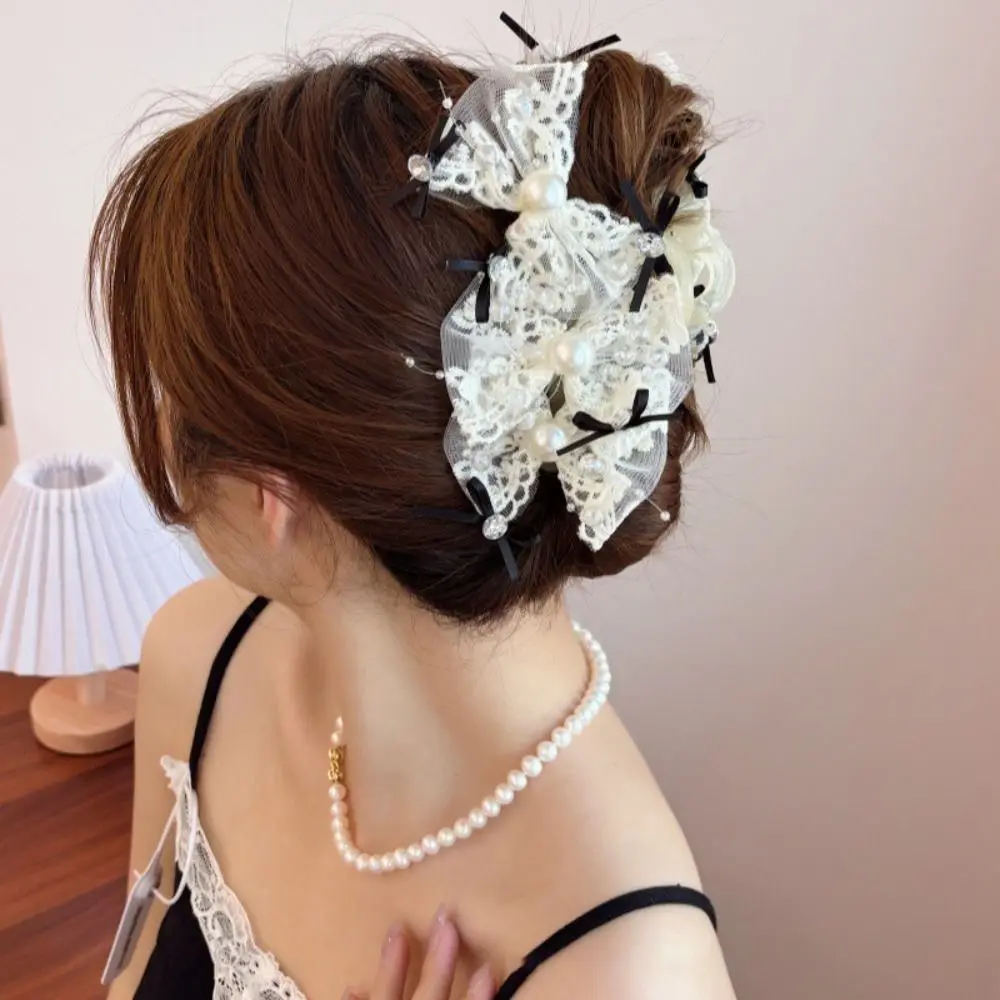 Fashion Lace Bow Hair Clip Large Size Elegant Pearl Hair Claw Styling Tools Hairpins Women Girl
Fashion Lace Bow Hair Clip Large Size Elegant Pearl Hair Claw Styling Tools Hairpins Women Girl