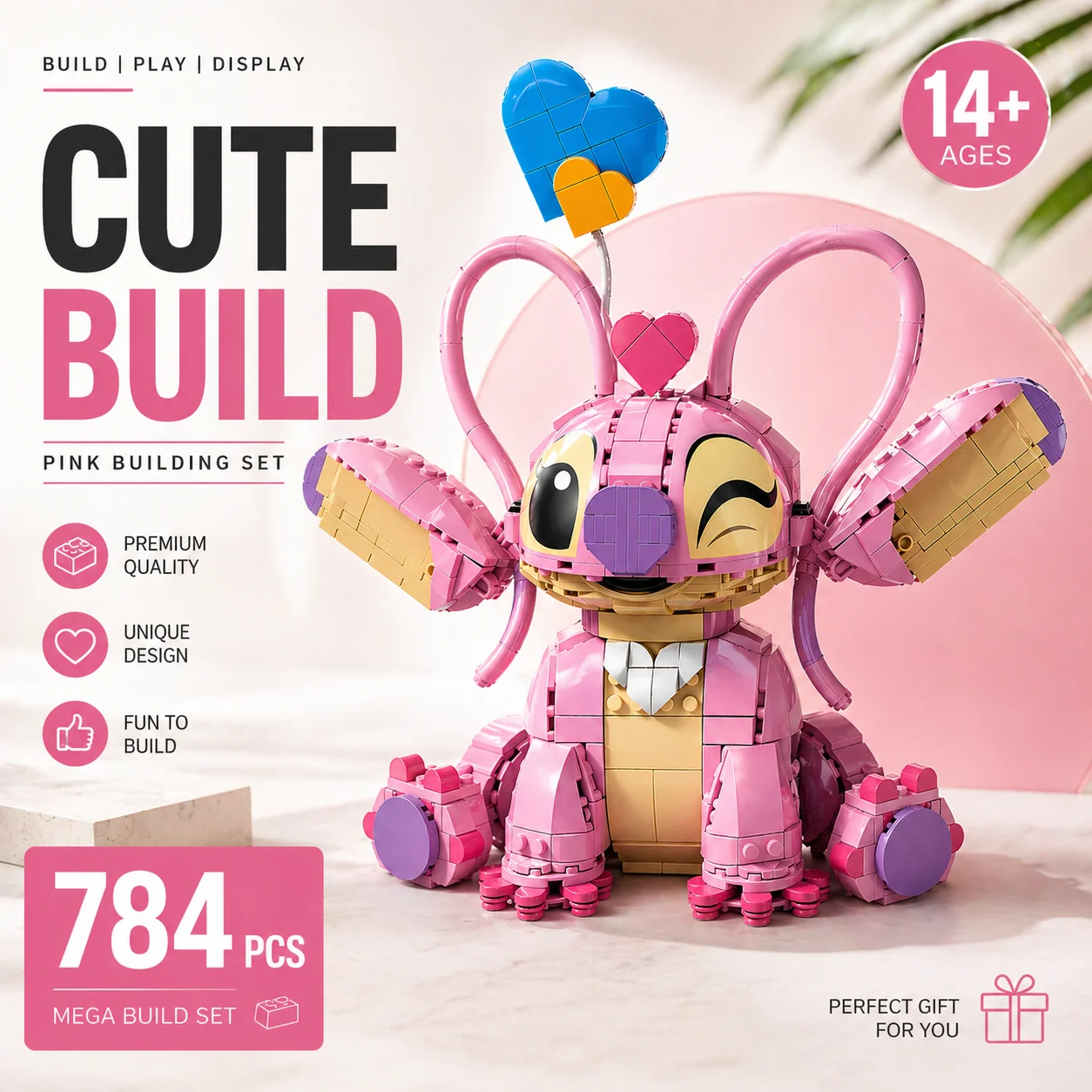 Pink Cute Building Block Set 784PCSCartoon Animal DIY Model Toy for KidsBirthday Gift 43257
Pink Cute Building Block Set 784PCSCartoon Animal DIY Model Toy for KidsBirthday Gift 43257