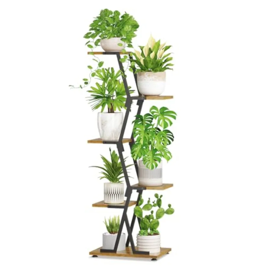 5 Tier Indoor Plant Stand, Corner Tall Metal and Wood Flower Shelf, Orchid Display Rack for Living Room Balcony Patio Porch, Sp
5 Tier Indoor Plant Stand, Corner Tall Metal and Wood Flower Shelf, Orchid Display Rack for Living Room Balcony Patio Porch, Sp