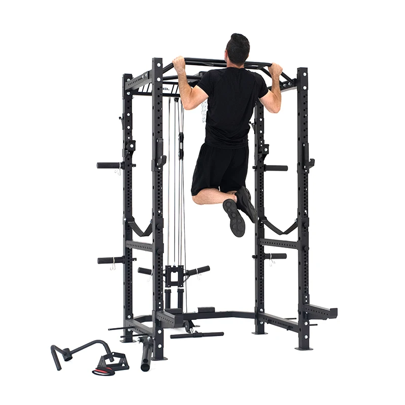 Multifunctional Squat Rack Home Gym Power Cage with Cable Training System