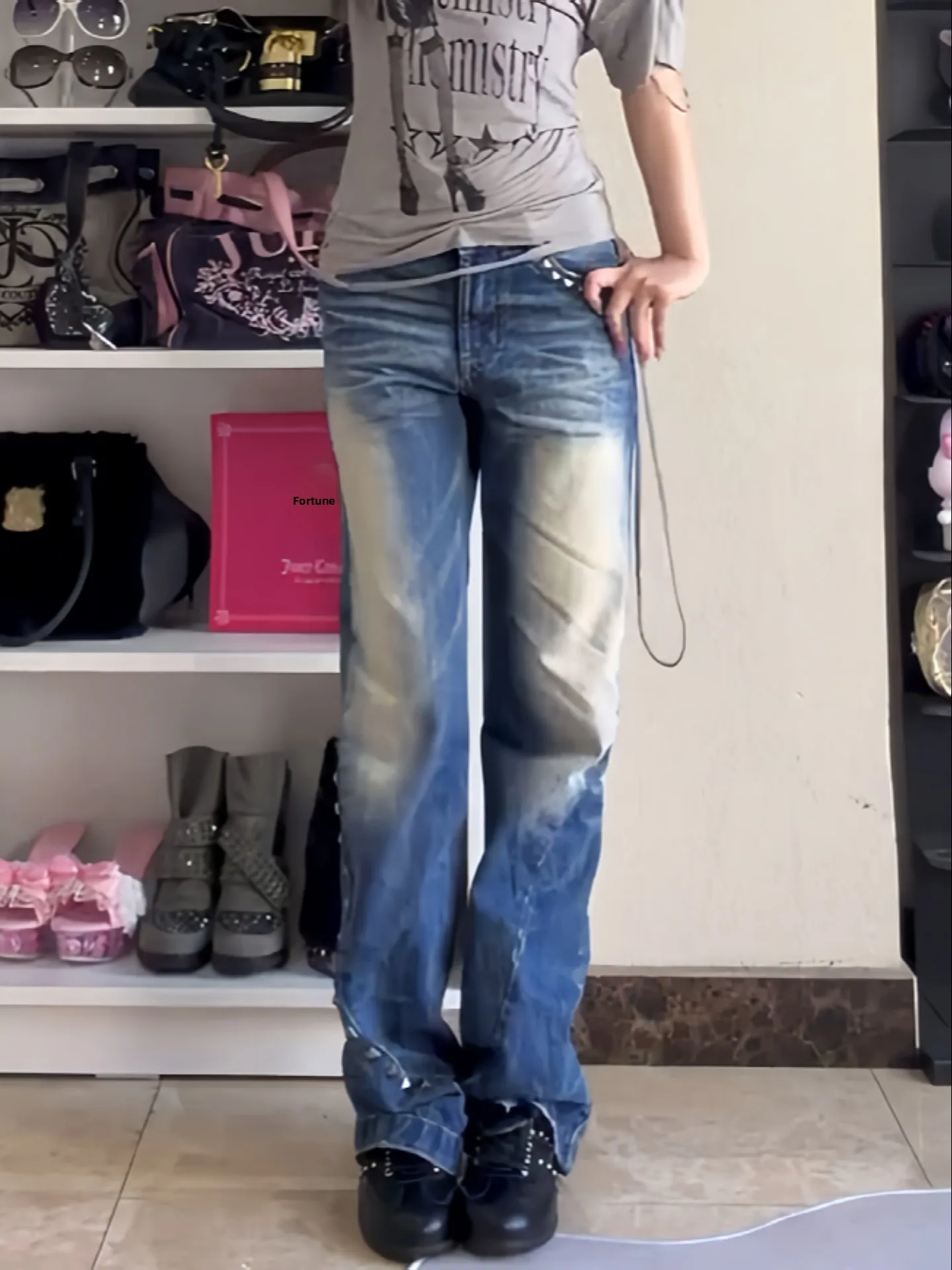 Retro American Washed Wave Ribbed Jeans Women's Street Style Slimming Straight Leg Long Pants High Waist Bell Bottoms
Retro American Washed Wave Ribbed Jeans Women's Street Style Slimming Straight Leg Long Pants High Waist Bell Bottoms