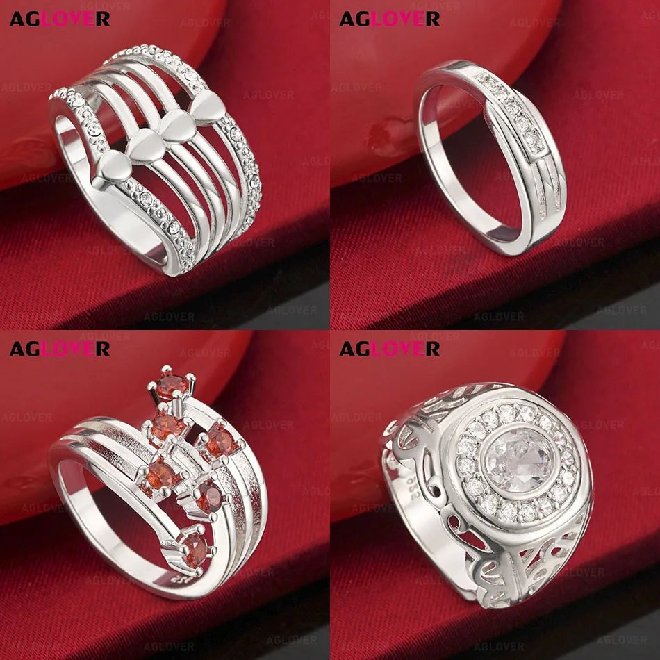 AGLOVER 925 Sterling Silver Square Interface Zircon Ring European and American Personality Women's Holiday Gift Jewelry
AGLOVER 925 Sterling Silver Square Interface Zircon Ring European and American Personality Women's Holiday Gift Jewelry