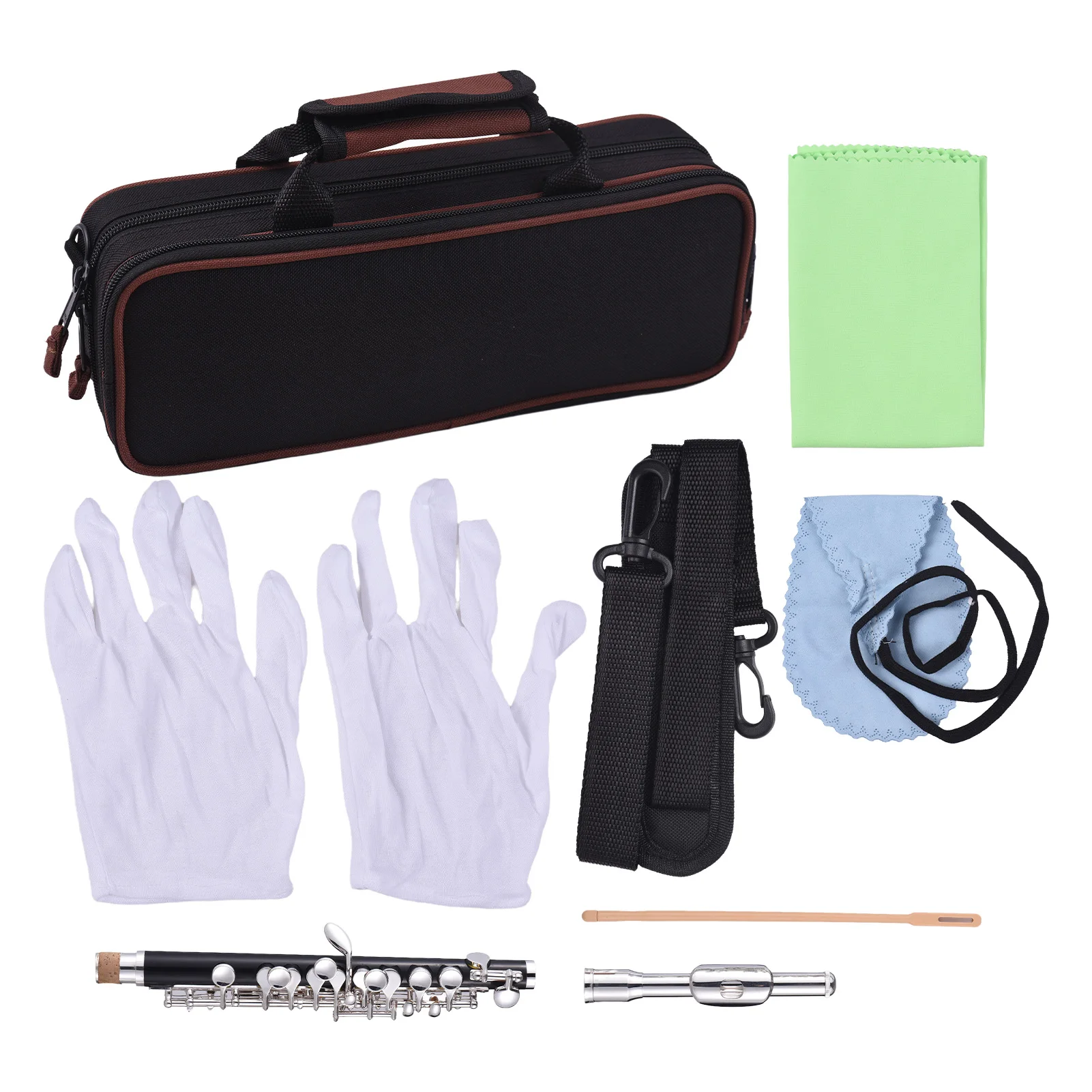 Piccolo Instrument ABS Tubing White Copper Silver Plated C Key Piccolo Flute for Beginners Students with Hard Case Cleaning Rod
Piccolo Instrument ABS Tubing White Copper Silver Plated C Key Piccolo Flute for Beginners Students with Hard Case Cleaning Rod