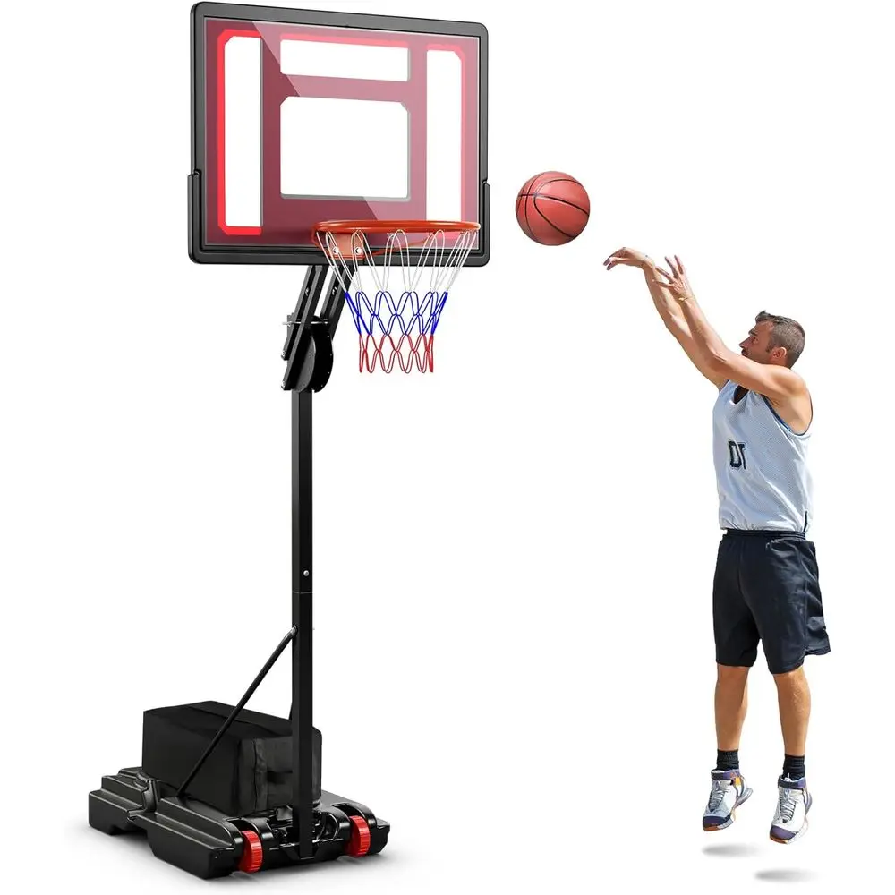 Outdoor Adjustable Basketball Hoop System - 3.5 to 8.5 ft Height, Portable with Wheels, Weight Bag, 32 Backboard for Kids, Teens
Outdoor Adjustable Basketball Hoop System - 3.5 to 8.5 ft Height, Portable with Wheels, Weight Bag, 32 Backboard for Kids, Teens