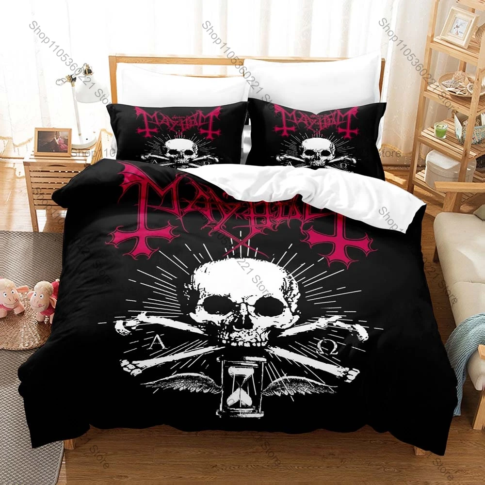Mayhem Duvet Cover + 2 Pillowcases Daemon Skull Dark Horror Print Soft Quilt Cover Set Underground Metal Bedroom Decoration
Mayhem Duvet Cover + 2 Pillowcases Daemon Skull Dark Horror Print Soft Quilt Cover Set Underground Metal Bedroom Decoration