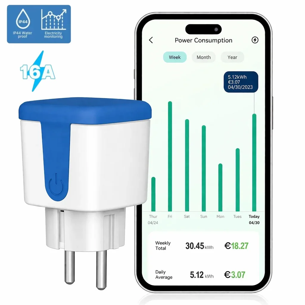 16A WiFi EU Socket Smart Outdoor Waterproof Electric Socket Smart Plug With Electricity Metering Alexa Google Home Vesync App
16A WiFi EU Socket Smart Outdoor Waterproof Electric Socket Smart Plug With Electricity Metering Alexa Google Home Vesync App