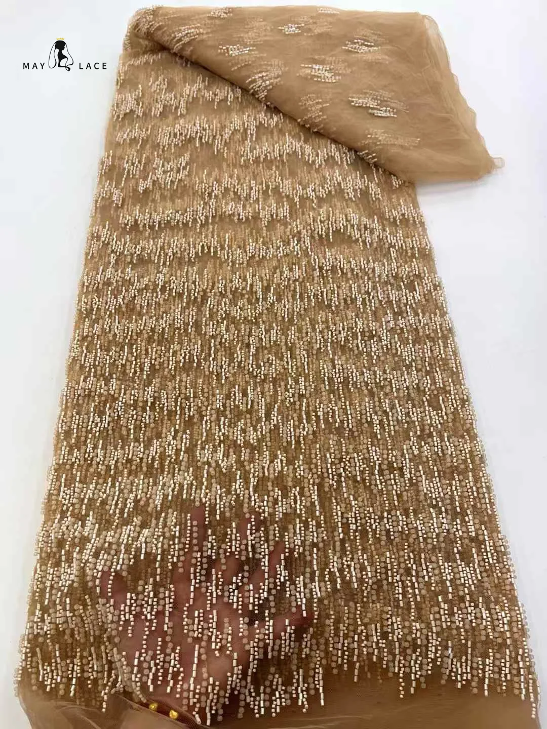Nigerian Beads Lace Fabric Africa Lace Fabric 5 Yards High Quality 2025 Luxury Beaded Lace Fabric For Wedding Evening Dresses
Nigerian Beads Lace Fabric Africa Lace Fabric 5 Yards High Quality 2025 Luxury Beaded Lace Fabric For Wedding Evening Dresses