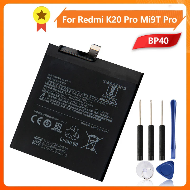 2024 Production Replacement Battery BP40 BP41 For Xiaomi Redmi K20Pro K20 Pro Mi9T Mi 9T Pro 3900mAh Phone Batteries With Tool
2024 Production Replacement Battery BP40 BP41 For Xiaomi Redmi K20Pro K20 Pro Mi9T Mi 9T Pro 3900mAh Phone Batteries With Tool
