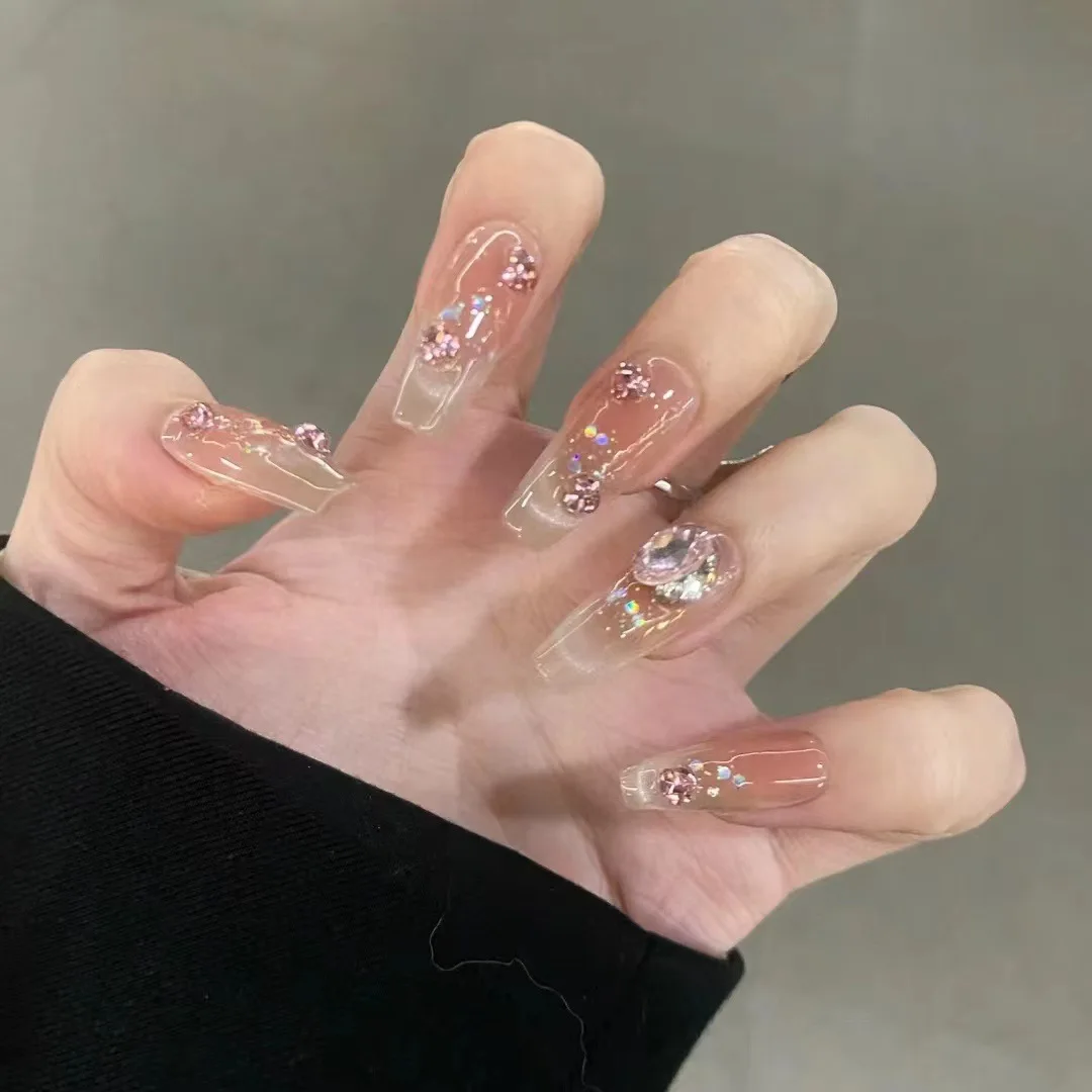 【30 pieces】press-on nails - sweet & sultry blush cat eye pink diamond nail art - whitening & high-end nail stickers
【30 pieces】press-on nails - sweet & sultry blush cat eye pink diamond nail art - whitening & high-end nail stickers