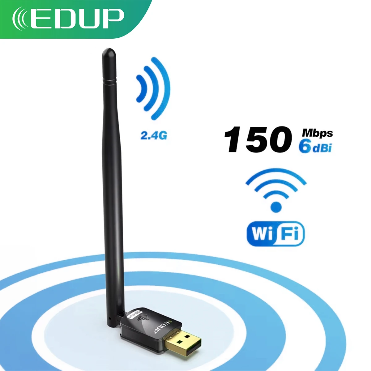 EDUP MS8551 Mini USB WiFi Adapter 150Mbps Wireless Network Receiver with 6Dbi High Gain Antenna MT7601 Chipset 80211n Long Range
EDUP MS8551 Mini USB WiFi Adapter 150Mbps Wireless Network Receiver with 6Dbi High Gain Antenna MT7601 Chipset 80211n Long Range