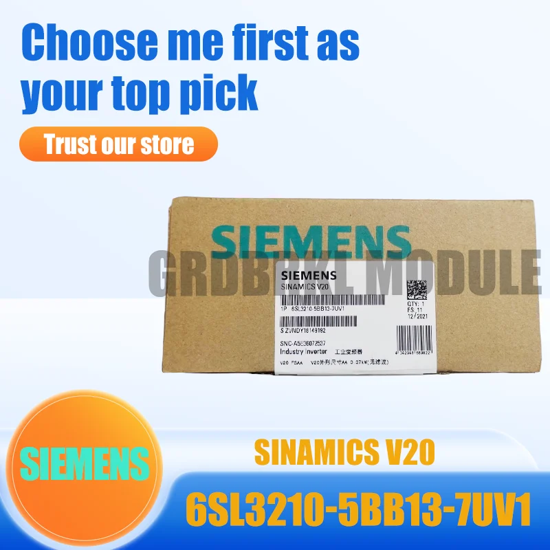 New Original SIEMENS 6SL3210-5BB13-7UV1 6SL3 210-5BB13-7UV1 SINAMICS V20 frequency control unit
New Original SIEMENS 6SL3210-5BB13-7UV1 6SL3 210-5BB13-7UV1 SINAMICS V20 frequency control unit