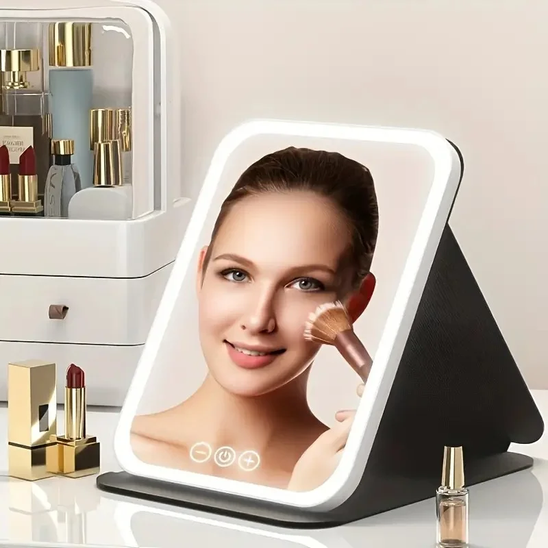 HOTU Makeup Mirror with Lights, Portable LED Vanity Mirror, 3 Color Modes, Dimmable Touch Screen, Rechargeable Folding Tabletop
HOTU Makeup Mirror with Lights, Portable LED Vanity Mirror, 3 Color Modes, Dimmable Touch Screen, Rechargeable Folding Tabletop