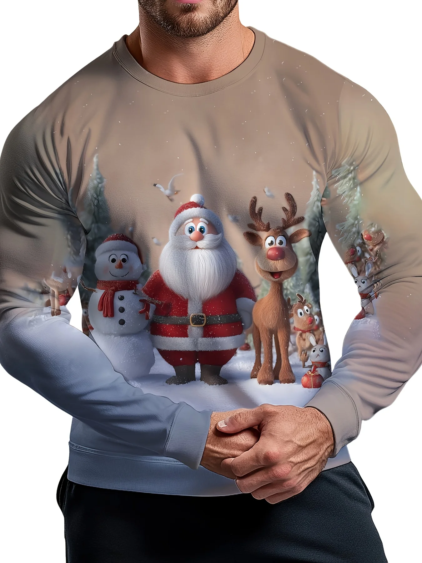 Autumn Santa Claus Snowman Pattern Men's Sweatshirt 3D Reindeer Print O-neck Pullover Outdoor Street Hip-Hop Party Men Clothing
Autumn Santa Claus Snowman Pattern Men's Sweatshirt 3D Reindeer Print O-neck Pullover Outdoor Street Hip-Hop Party Men Clothing