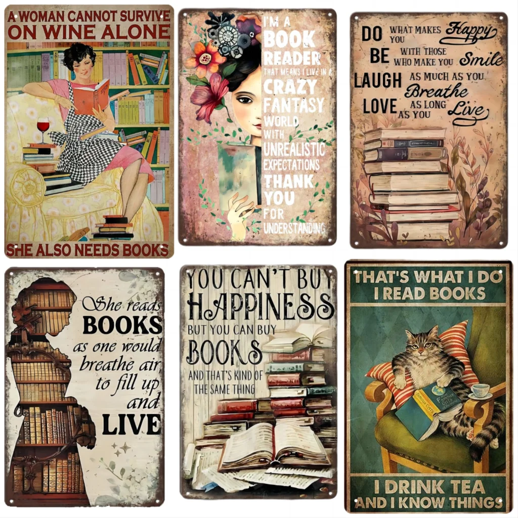 Retro Metal Tin Sign, Vintage Reading Metal Poster for Home Cafe Library Bedroom Club Bar Pub Wall Art Decor, Retro Sign
Retro Metal Tin Sign, Vintage Reading Metal Poster for Home Cafe Library Bedroom Club Bar Pub Wall Art Decor, Retro Sign