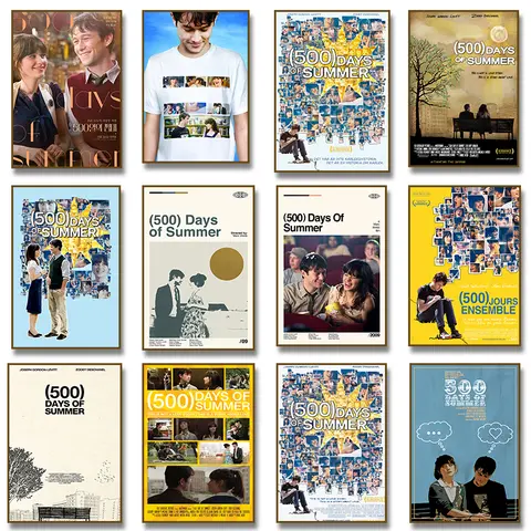500 Days of Summer Poster Print Art Romantic Movie Canvas Painting Wall Art Picture for Living Room Decor Home Mural