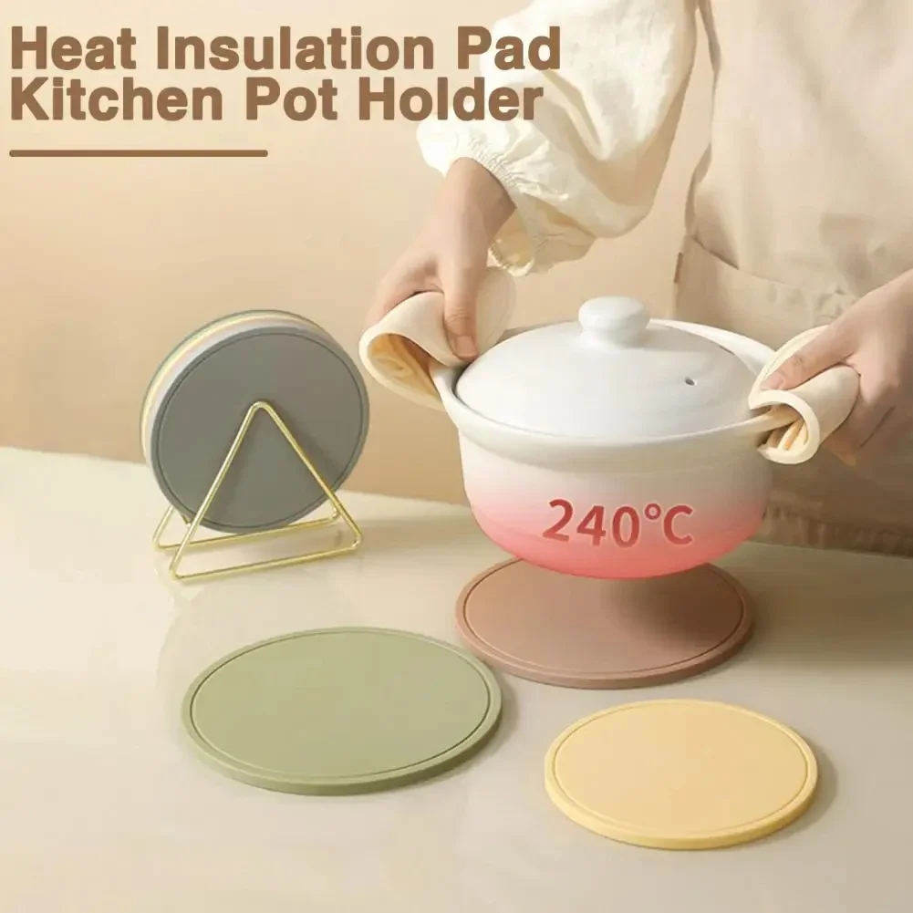 Pot Holder Round Silicone Non-slip Heat Mat Thicker High Temperature Resistant Table Placemat Kitchen Supplies
Pot Holder Round Silicone Non-slip Heat Mat Thicker High Temperature Resistant Table Placemat Kitchen Supplies