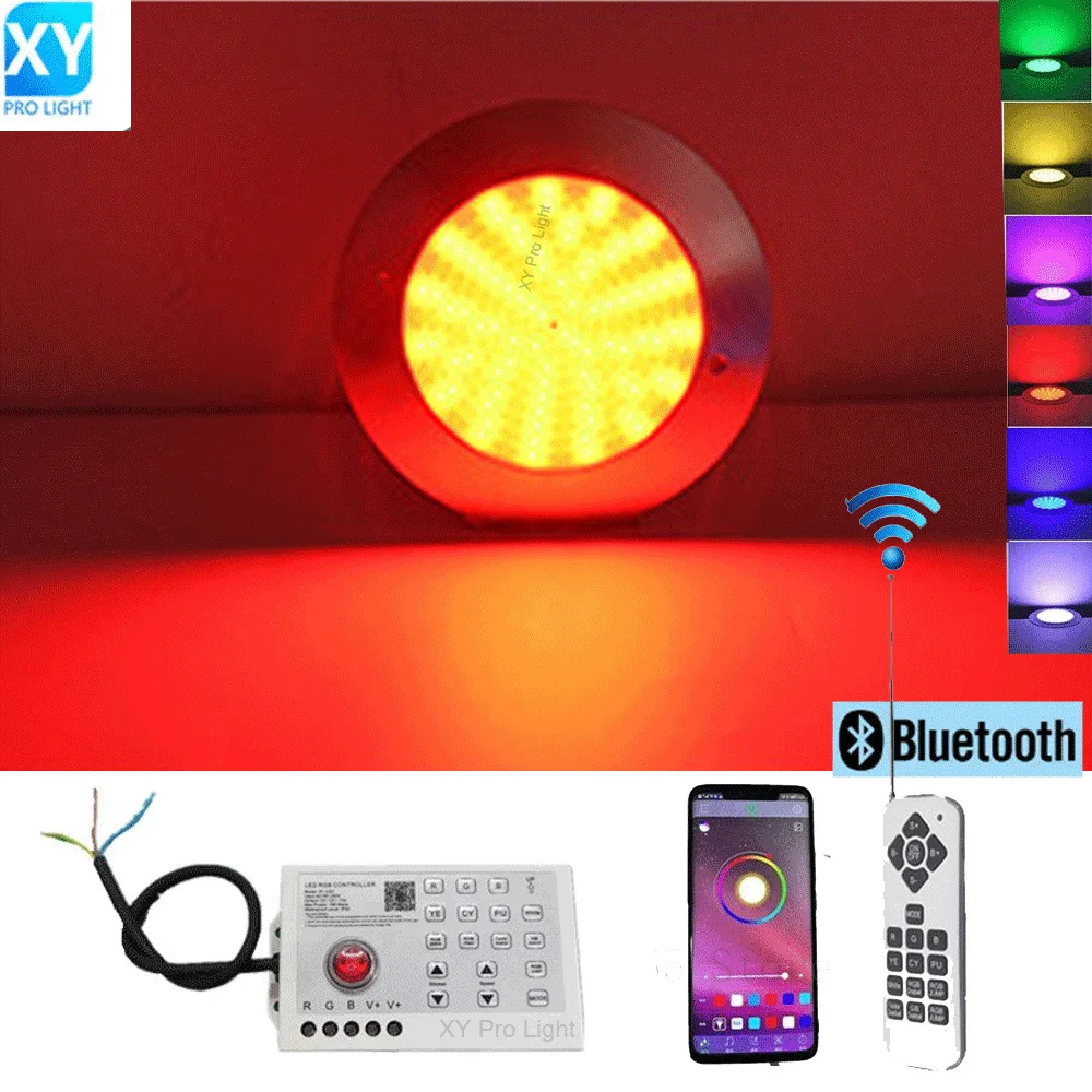 RGB LED Pool Light Bluetooth APP Control IP68 Waterproof Outdoor 12W Underwater Fountain Landscape Lamp Piscina Luz Spotlight
RGB LED Pool Light Bluetooth APP Control IP68 Waterproof Outdoor 12W Underwater Fountain Landscape Lamp Piscina Luz Spotlight