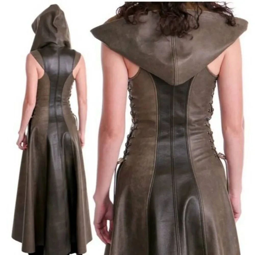 Women Slim Lace Up Leather Medieval Ranger Long Dress Adult Coat Halloween Costumes Cosplay Costume S-2XL
Women Slim Lace Up Leather Medieval Ranger Long Dress Adult Coat Halloween Costumes Cosplay Costume S-2XL