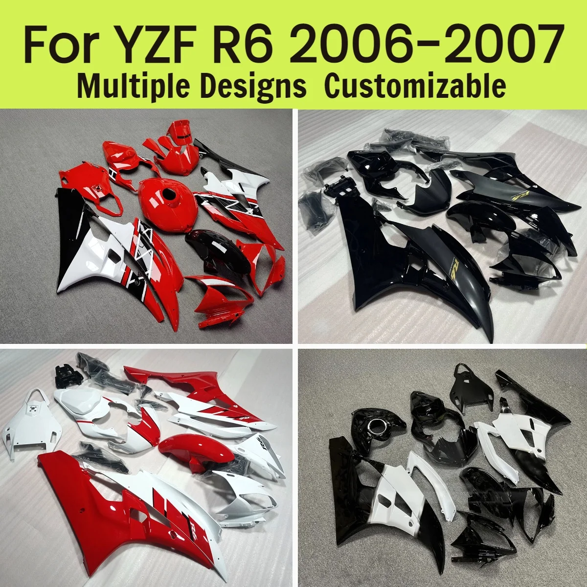 For YAMAHA YZFR6 2006 2007 Rebuilding Fairing Kit YZF R6 06 07 Motorcycle Plastic Cover Fairings Body Set
For YAMAHA YZFR6 2006 2007 Rebuilding Fairing Kit YZF R6 06 07 Motorcycle Plastic Cover Fairings Body Set