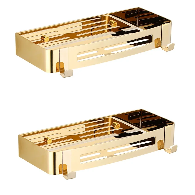 Polish Gold Bathroom Shelf Square Bath Storage Holder Wall Mounted Sus304 Stainless Steel Square Bath Shower Shelf Bath Holder
Polish Gold Bathroom Shelf Square Bath Storage Holder Wall Mounted Sus304 Stainless Steel Square Bath Shower Shelf Bath Holder