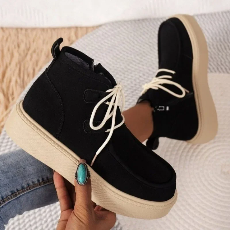 2023 Winter New Fashion Brown Boots Women Lace Up Round Toed Shoes for Women Solid High Top Couple Shoes Female Zapatos De Mujer
2023 Winter New Fashion Brown Boots Women Lace Up Round Toed Shoes for Women Solid High Top Couple Shoes Female Zapatos De Mujer