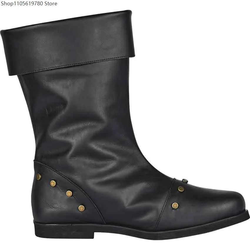 Men Retro Brown Leather Mid Calf Stud Buckle Slouchy Chunky Sole Boots Outdoor 2026 Halloween Cosplay Roleplay Casual Footwear
Men Retro Brown Leather Mid Calf Stud Buckle Slouchy Chunky Sole Boots Outdoor 2026 Halloween Cosplay Roleplay Casual Footwear