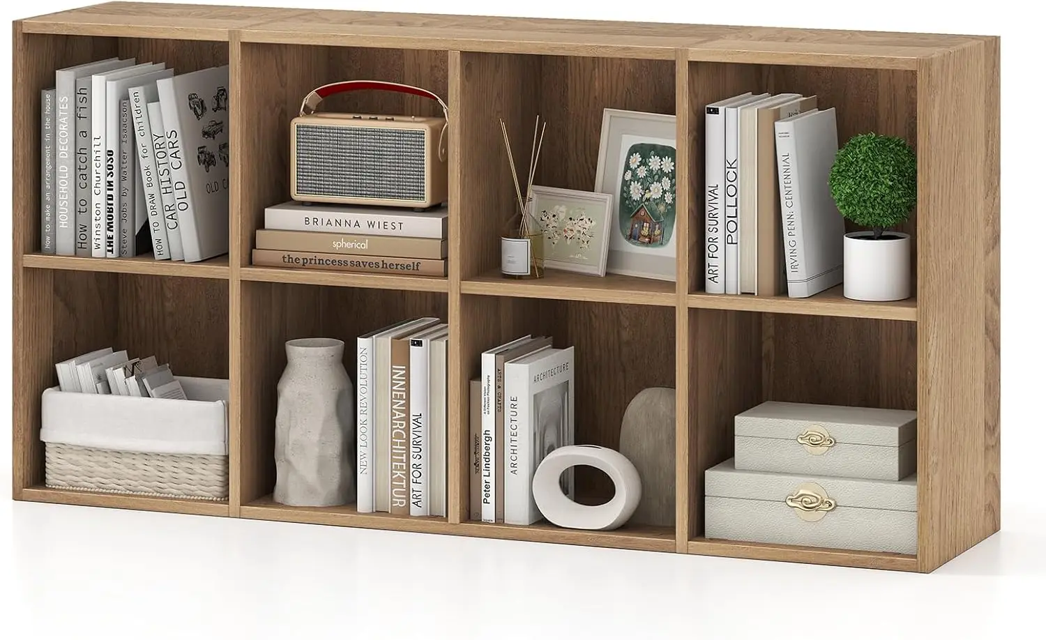 8-Cube Bookcase, 3-Tier Bookshelf, Horizontal/Vertical Display Rack with Anti-Tipping Kits, Modern Storage Organizer for Bedroom, Living Room, Study
8-Cube Bookcase, 3-Tier Bookshelf, Horizontal/Vertical Display Rack with Anti-Tipping Kits, Modern Storage Organizer for Bedroom, Living Room, Study