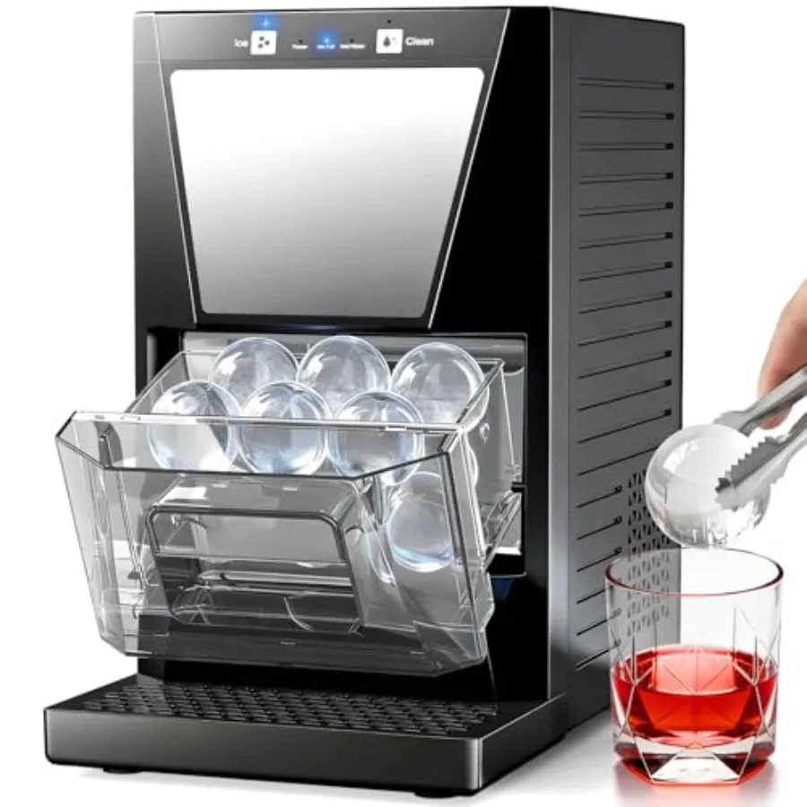 Countertop 2'' Clear Ice Ball Maker for Cocktails Whiskey: Crystal-Clear Slow-Melting Spheres, Stainless Steel, Silver, 100 PCS
Countertop 2'' Clear Ice Ball Maker for Cocktails Whiskey: Crystal-Clear Slow-Melting Spheres, Stainless Steel, Silver, 100 PCS