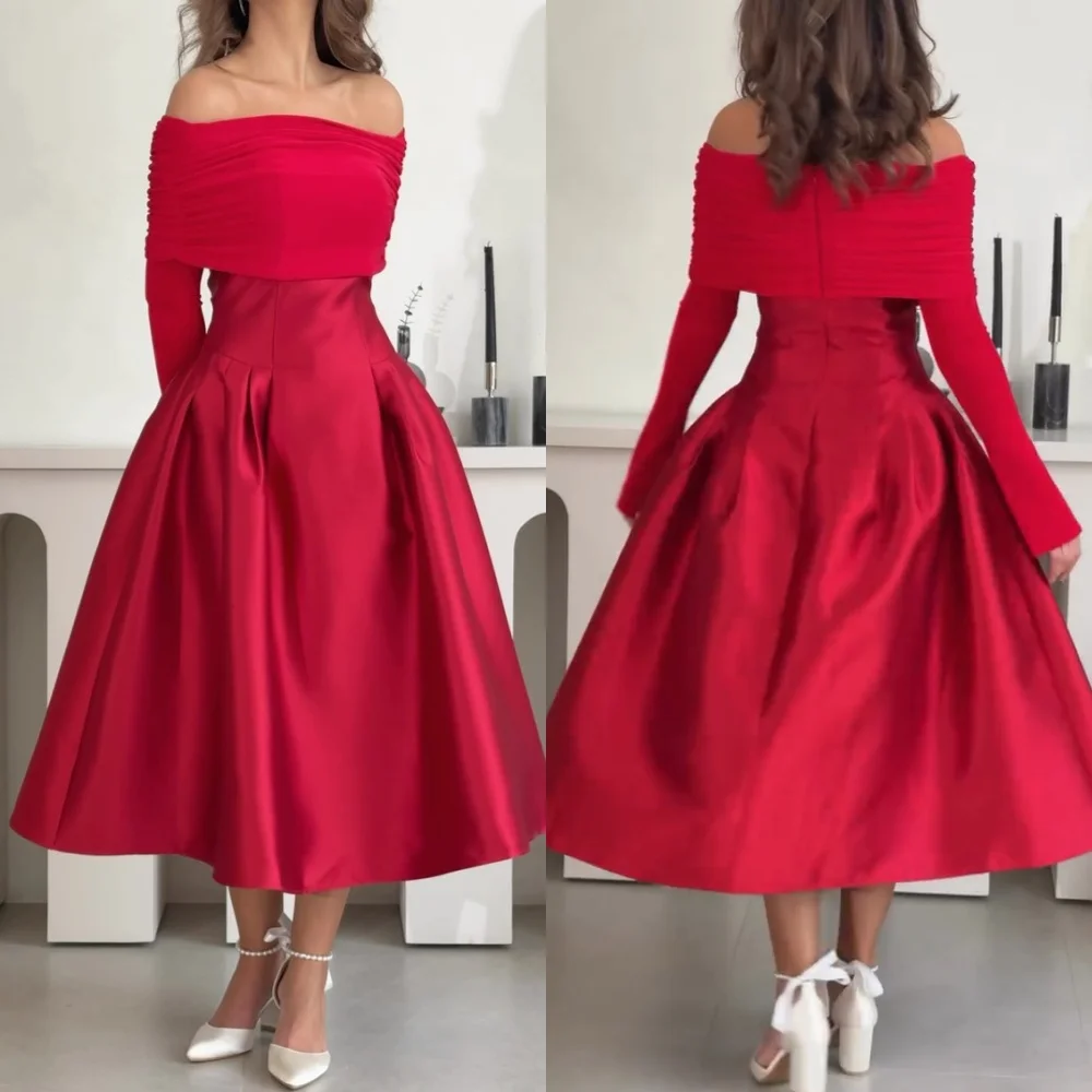 Customized Chinese Style Charmeuse Pleat A-line Off-the-shoulder Midi Dresses Bespoke Occasion Celebrity High Quality
Customized Chinese Style Charmeuse Pleat A-line Off-the-shoulder Midi Dresses Bespoke Occasion Celebrity High Quality