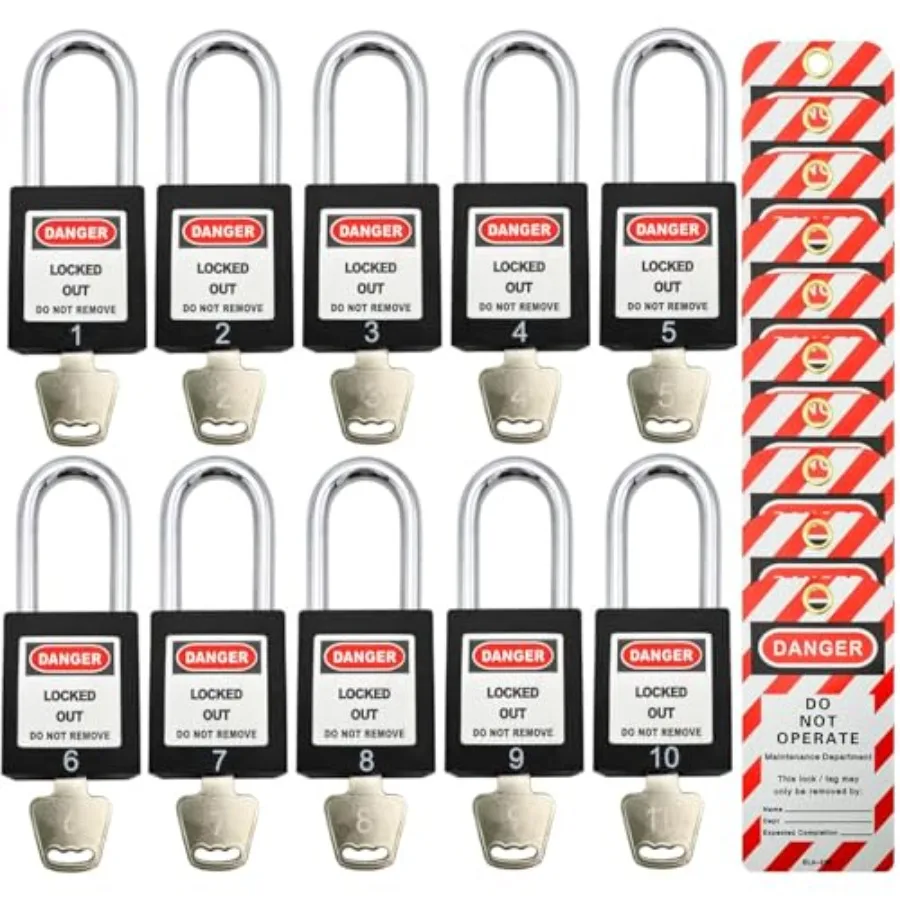 Lockout Tagout Locks, Safety Padlocks, Loto Locks Keyed Differently Lock Out Tag Out Device Plastic with Lockout TagOut Tags
Lockout Tagout Locks, Safety Padlocks, Loto Locks Keyed Differently Lock Out Tag Out Device Plastic with Lockout TagOut Tags