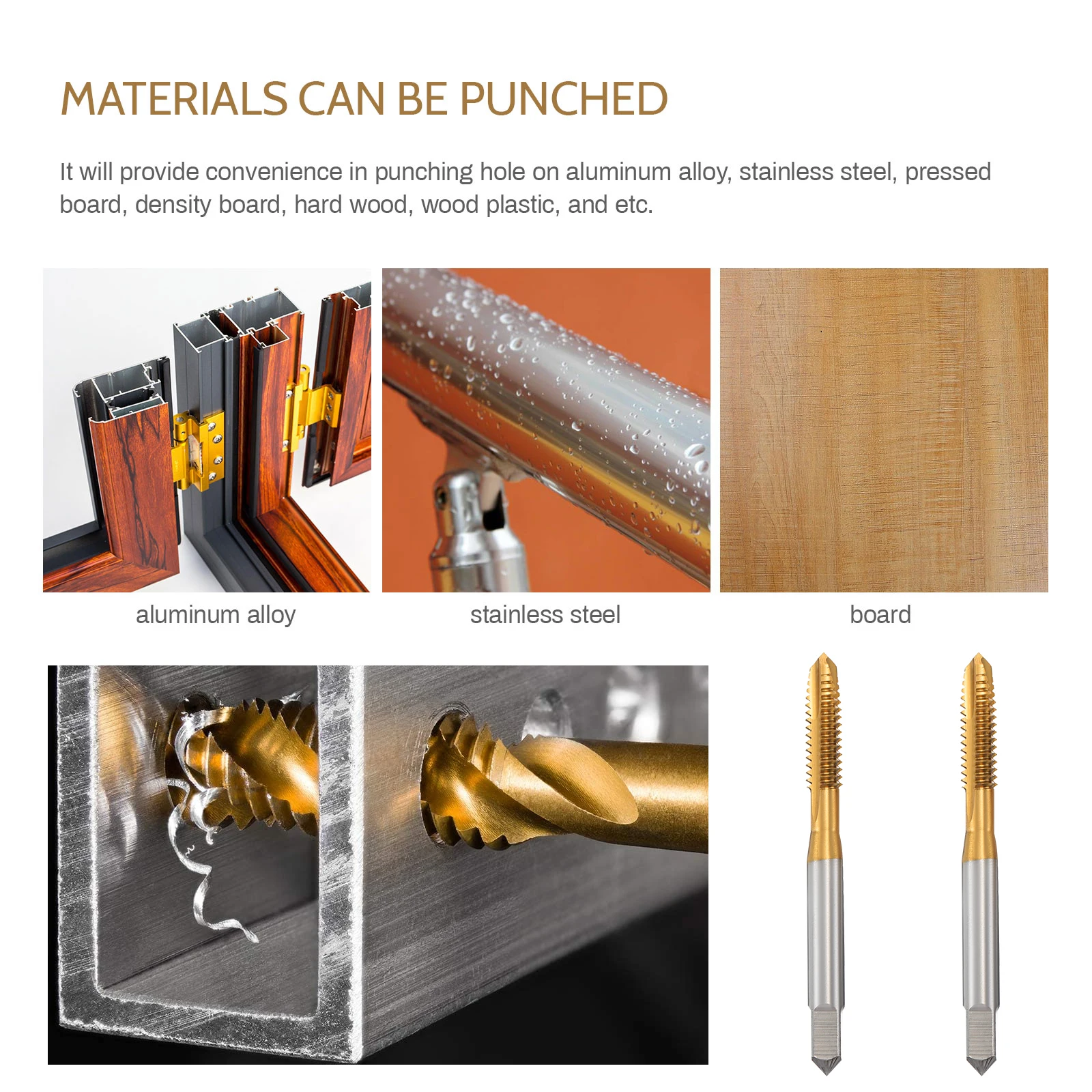 2pcs High-Speed Steel Drill Bits Titanium Coated Durable For Tapping Machines Cnc Milling Drilling Stainless Steel Aluminum Tap
2pcs High-Speed Steel Drill Bits Titanium Coated Durable For Tapping Machines Cnc Milling Drilling Stainless Steel Aluminum Tap