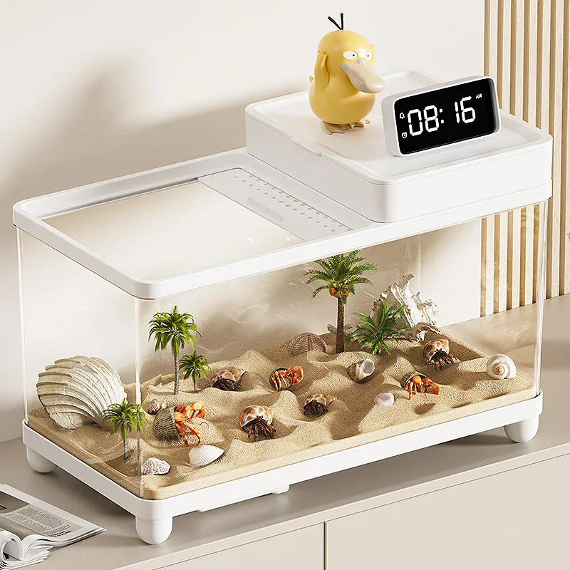 Hermit Crab Breeding Tank Landscaping Terrariums Small Villa Climbing Pet Box with Climbing Platform Bottom Drainage Turtle Tank
Hermit Crab Breeding Tank Landscaping Terrariums Small Villa Climbing Pet Box with Climbing Platform Bottom Drainage Turtle Tank