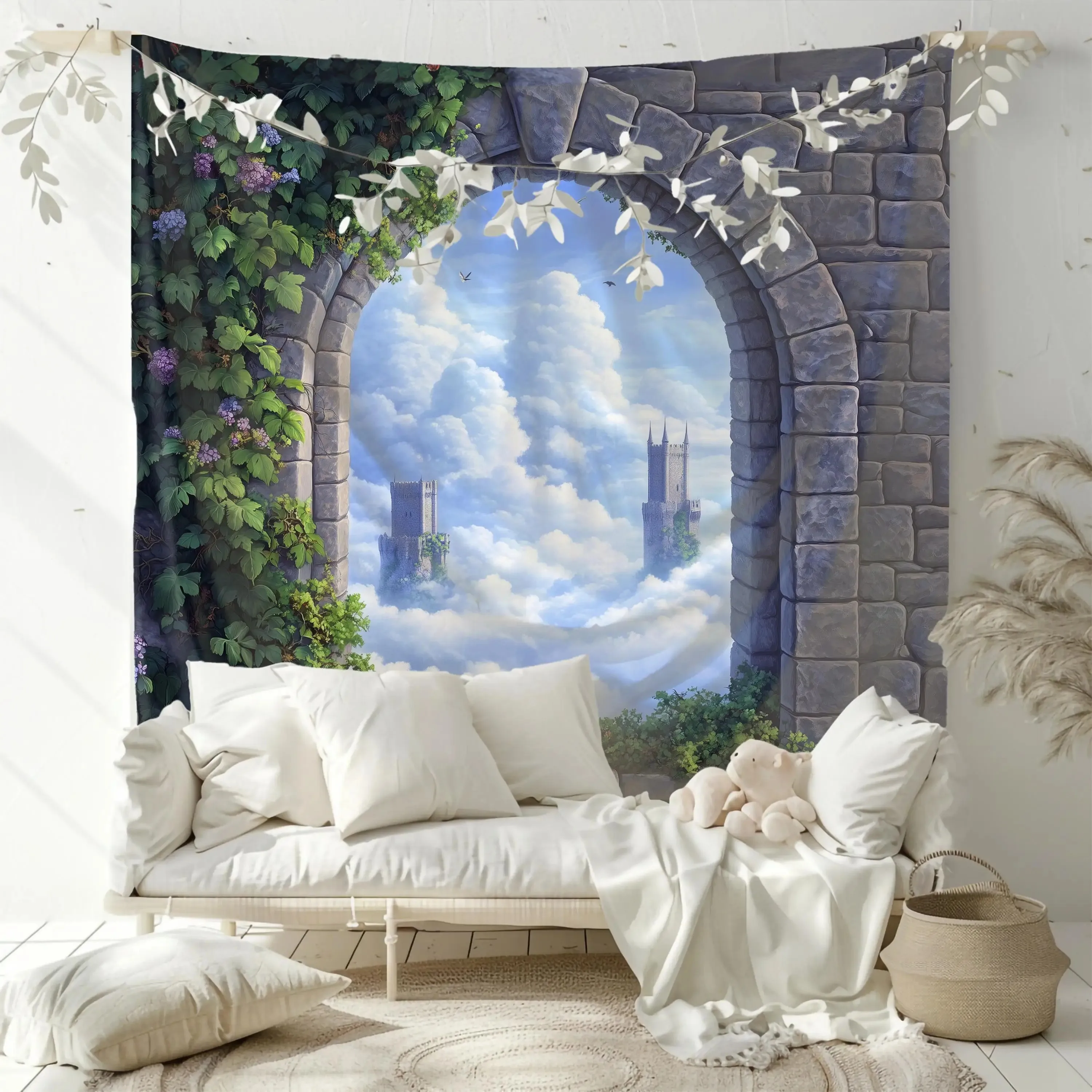 2D Flat Printed Magical Stone Archway Tapestry Peach Skin Vine Floral Wall Hanging Atmospheric Bedroom Living Room Decor
2D Flat Printed Magical Stone Archway Tapestry Peach Skin Vine Floral Wall Hanging Atmospheric Bedroom Living Room Decor