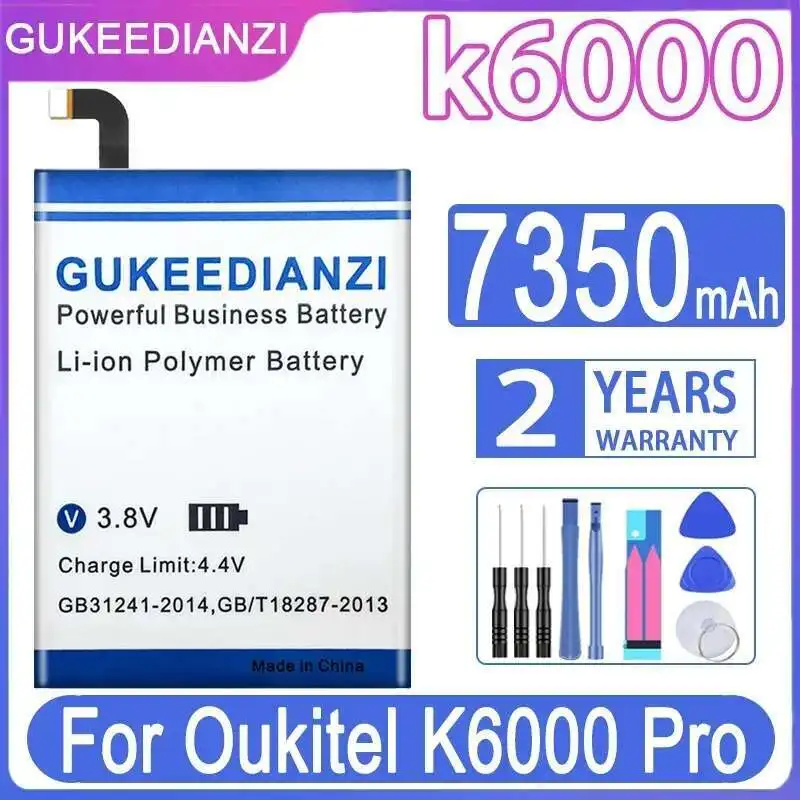 Аккумулятор мобильного телефона с быстрой зарядкой для Oukitel K6000 Pro Durable 7350 мАч
Аккумулятор мобильного телефона с быстрой зарядкой для Oukitel K6000 Pro Durable 7350 мАч