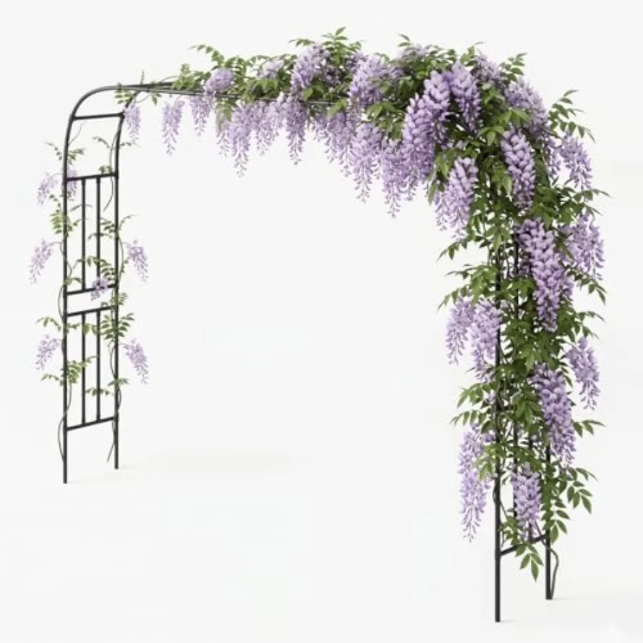 Garden Arch Trellis 126"x94.5", PE-Coated Rust Proof Metal Arbors for Climbing Plants Outdoor, Freely Assemble into 3 Sizes for
Garden Arch Trellis 126"x94.5", PE-Coated Rust Proof Metal Arbors for Climbing Plants Outdoor, Freely Assemble into 3 Sizes for