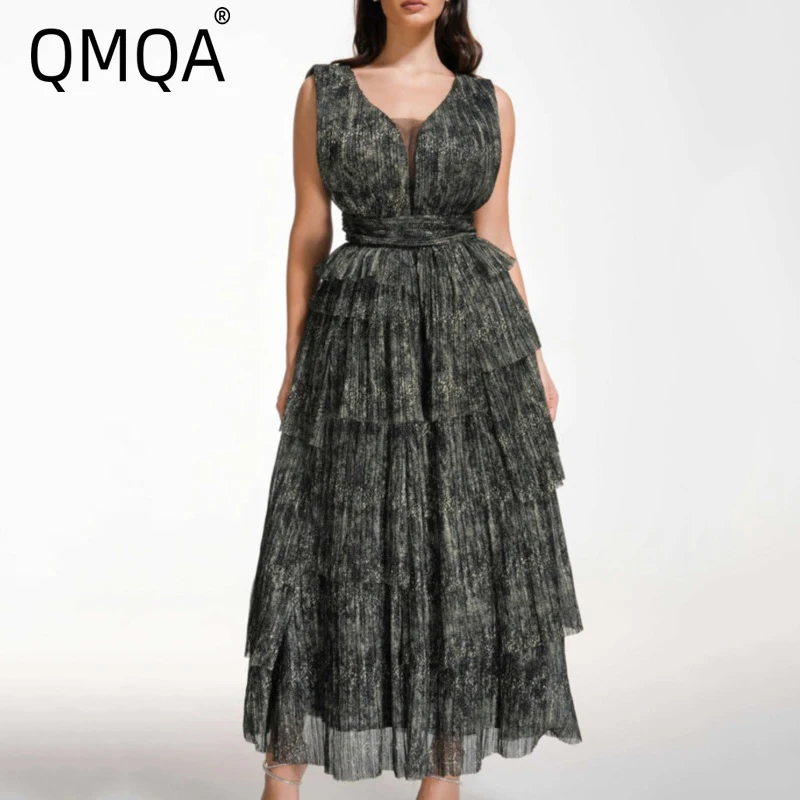 QMQA Fashion Women's Mesh Evening Dresses V-neck High Waist Sleeveless Weight Loss Long Dress 2024 New Female Clothing 1A174
QMQA Fashion Women's Mesh Evening Dresses V-neck High Waist Sleeveless Weight Loss Long Dress 2024 New Female Clothing 1A174