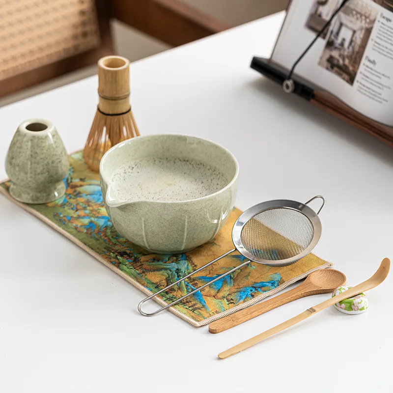 BespritGift Vertical Grain Matcha Bowl Set 8pc Japanese Style with Spout Bamboo Whisk Ceramic Tea Tools Traditional Matcha Kit
BespritGift Vertical Grain Matcha Bowl Set 8pc Japanese Style with Spout Bamboo Whisk Ceramic Tea Tools Traditional Matcha Kit