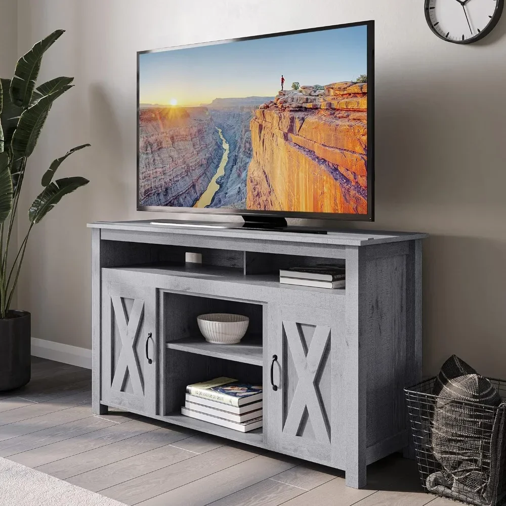 Modern 48 Inch Barn Door Wood TV Stand & Media Entertainment Center Console Table for TVs up to 50 Inches(Light Gray) 
Modern 48 Inch Barn Door Wood TV Stand & Media Entertainment Center Console Table for TVs up to 50 Inches(Light Gray)